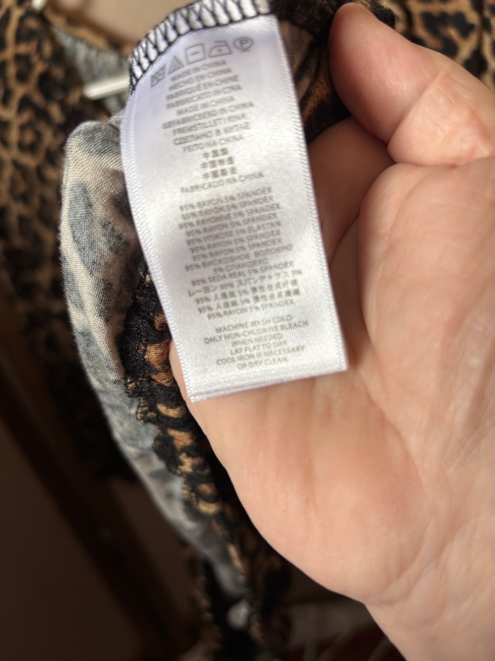 MICHAEL Michael Kors Leopard Print Blouse - Brown & Black Petite Petite NWT - Picture 5 of 5